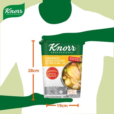 Knorr Súp Nền Thịt Gà 1.5kg - Có ngay nước dùng sánh đậm vị thịt với Súp Nền  Thịt Gà Knorr Professional